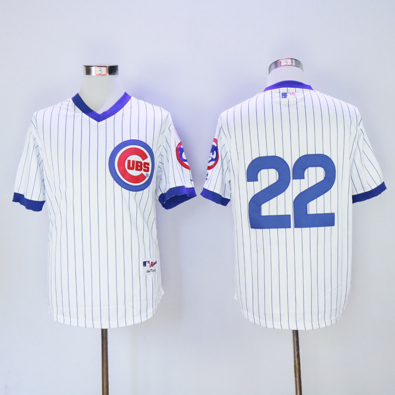 Men Chicago Cubs #22 Heyward White Throwback 1988 MLB Jerseys